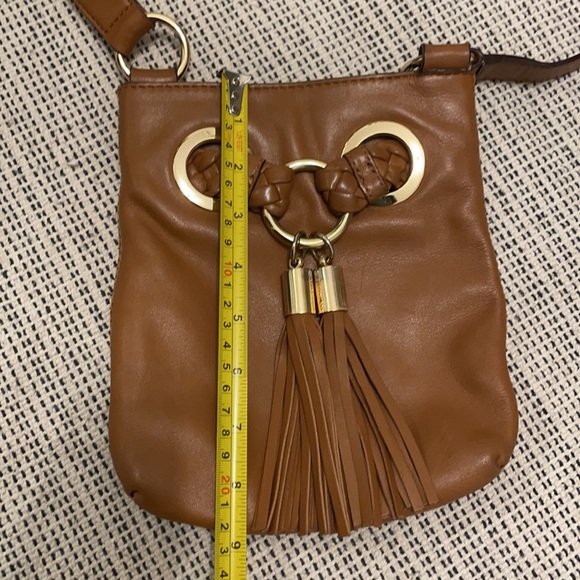 Michael Kors Braided Tassels Crossbody Leather Bag - Picture 14 of 14